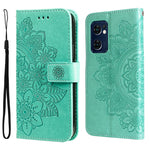 Custodia per telefono in pelle con flip in rilievo con fiori a 7 petali, For Xiaomi Redmi 10C 4G / Redmi 10 (India), For Xiaomi Poco X4 Pro 5G, For Honor 50 SE / Huawei nova 9 SE, For OPPO Find X5 Lite / Reno7 5G