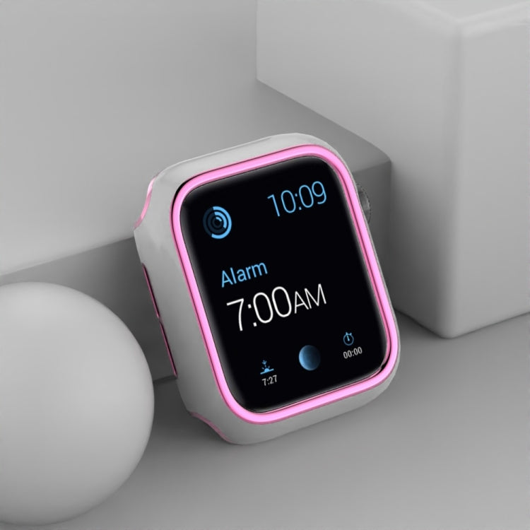 Custodia per orologio per PC galvanica bicolore per la serie Apple Watch, 6&SE&5&4 40mm, 6&SE&5&4 44mm