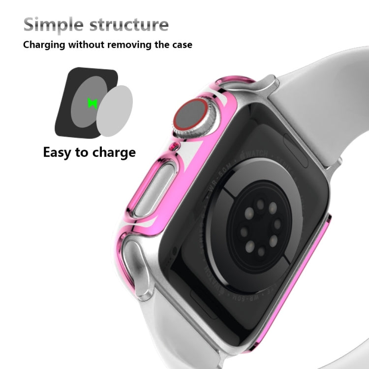 Custodia per orologio per PC galvanica bicolore per la serie Apple Watch, 6&SE&5&4 40mm, 6&SE&5&4 44mm