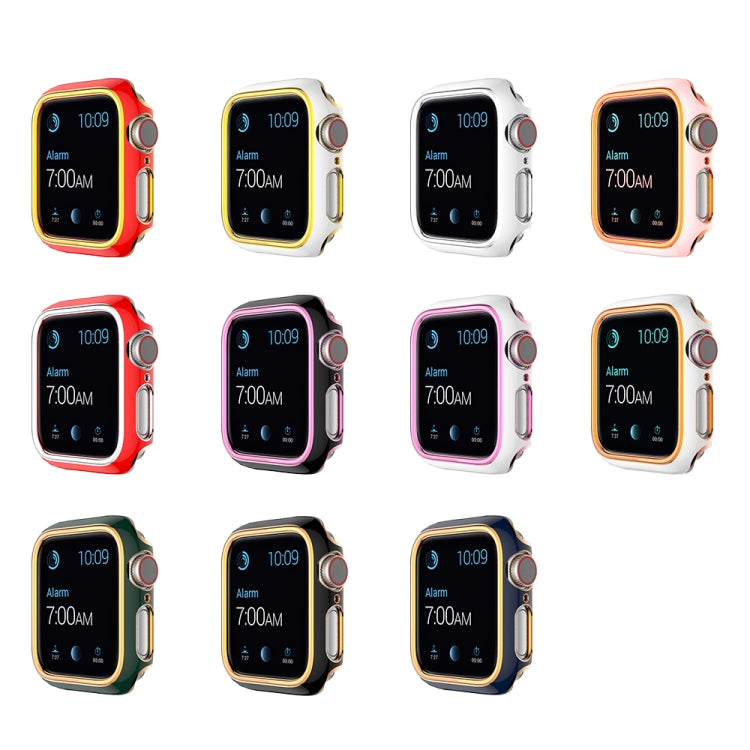 Custodia per orologio per PC galvanica bicolore per la serie Apple Watch, 6&SE&5&4 40mm, 6&SE&5&4 44mm
