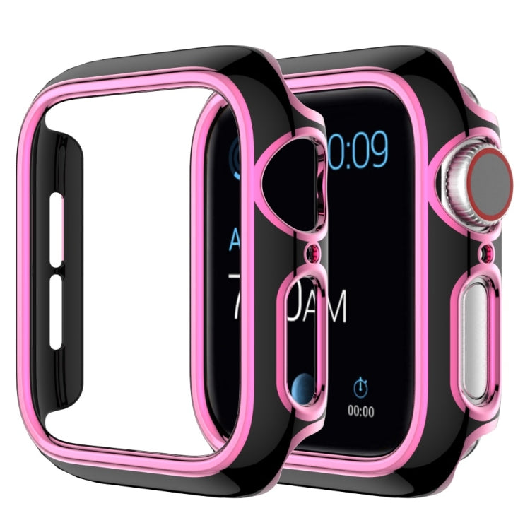 Custodia per orologio per PC galvanica bicolore per la serie Apple Watch, 6&SE&5&4 40mm, 6&SE&5&4 44mm