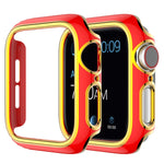 Custodia per orologio per PC galvanica bicolore per la serie Apple Watch, 6&SE&5&4 40mm, 6&SE&5&4 44mm