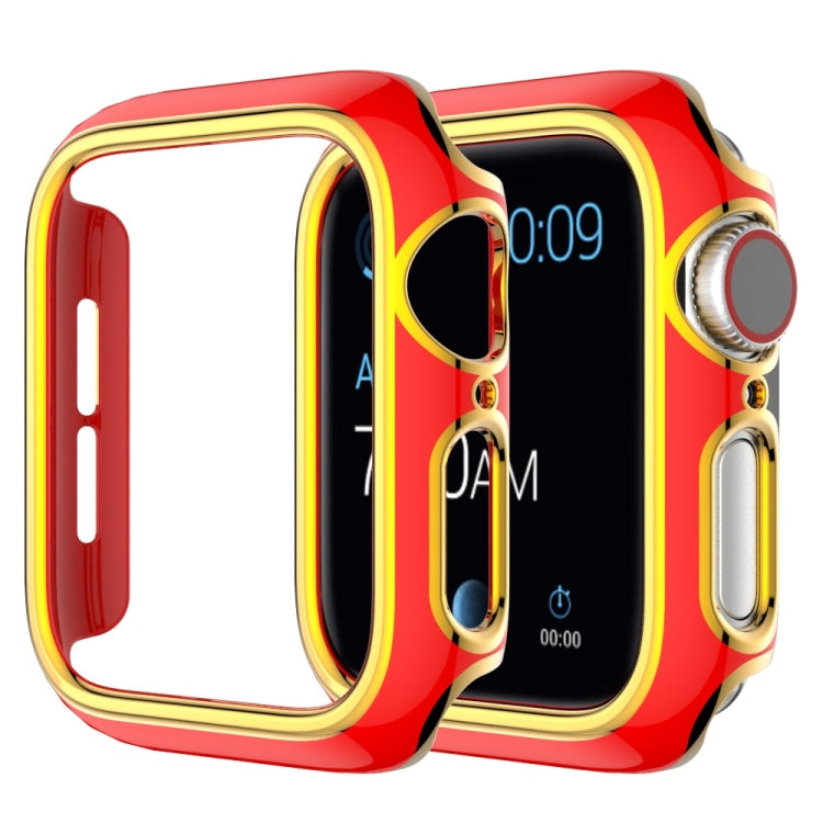 Custodia per orologio per PC galvanica bicolore per la serie Apple Watch, 6&SE&5&4 40mm, 6&SE&5&4 44mm