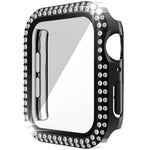 Cassa dell'orologio in PC + vetro temperato con diamante a doppia fila per Apple Watch Series, 6&SE&5&4 40mm, 6&SE&5&4 44mm, 6&SE&5&4 40mm / 3&2&1 38mm