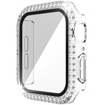 Cassa dell'orologio in PC + vetro temperato con diamante a doppia fila per Apple Watch Series, 6&SE&5&4 40mm, 6&SE&5&4 44mm, 6&SE&5&4 40mm / 3&2&1 38mm