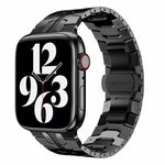 Cinturino in metallo con fibbia a farfalla per la serie Apple Watch, 7 41mm / 6&SE&5&4 40mm / 3&2&1 38mm, 7 45mm / 6&SE&5&4 44mm / 3&2&1 42mm