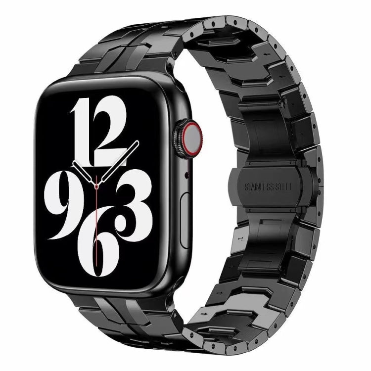 Cinturino in metallo con fibbia a farfalla per la serie Apple Watch, 7 41mm / 6&SE&5&4 40mm / 3&2&1 38mm, 7 45mm / 6&SE&5&4 44mm / 3&2&1 42mm