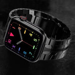 Cinturino in metallo con fibbia a farfalla per la serie Apple Watch, 7 41mm / 6&SE&5&4 40mm / 3&2&1 38mm, 7 45mm / 6&SE&5&4 44mm / 3&2&1 42mm