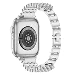 Cinturino in metallo con diamanti a cuore per la serie Apple Watch, 7 41mm / 6&SE&5&4 40mm / 3&2&1 38mm, 7 45mm / 6&SE&5&4 44mm / 3&2&1 42mm