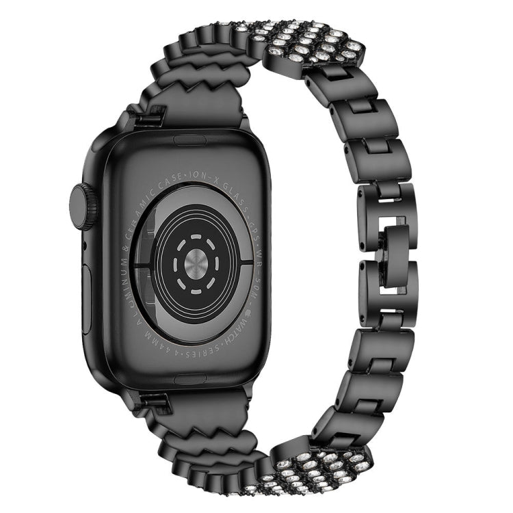 Cinturino in metallo con diamanti a cuore per la serie Apple Watch, 7 41mm / 6&SE&5&4 40mm / 3&2&1 38mm, 7 45mm / 6&SE&5&4 44mm / 3&2&1 42mm