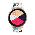 Cinturino in silicone con fibbia a farfalla stampata, For Samsung Galaxy Watch Active
