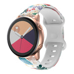 Cinturino in silicone con fibbia a farfalla stampata, For Samsung Galaxy Watch Active