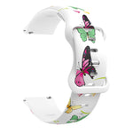 Cinturino in silicone con fibbia a farfalla stampata, For Samsung Galaxy Watch Active