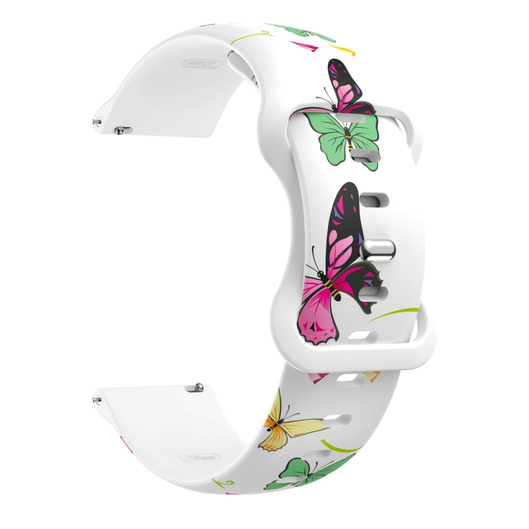 Cinturino in silicone con fibbia a farfalla stampata, For Samsung Galaxy Watch Active
