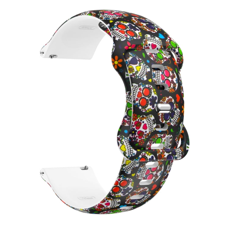Cinturino in silicone con fibbia a farfalla stampata, For Samsung Galaxy Watch Active