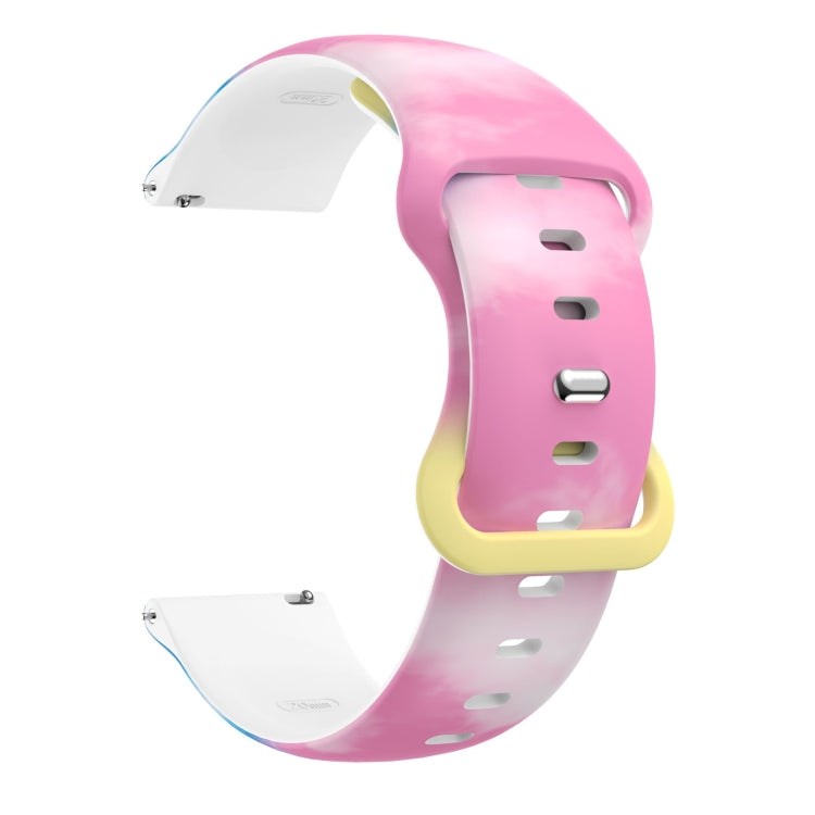 Cinturino in silicone con fibbia a farfalla stampata, For Samsung Galaxy Watch Active