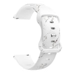 Cinturino in silicone con fibbia a farfalla stampata, For Samsung Galaxy Watch Active