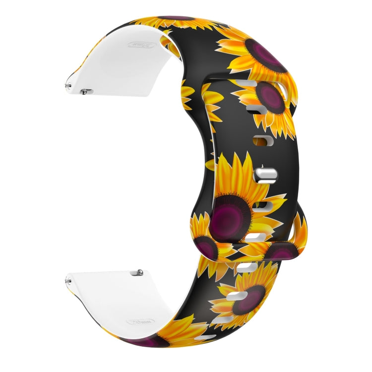 Cinturino in silicone con fibbia a farfalla stampata, For Samsung Galaxy Watch Active