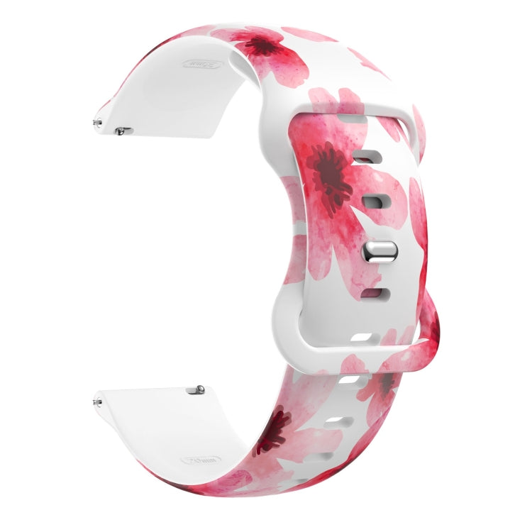 Cinturino in silicone con fibbia a farfalla stampata, For Samsung Galaxy Watch Active