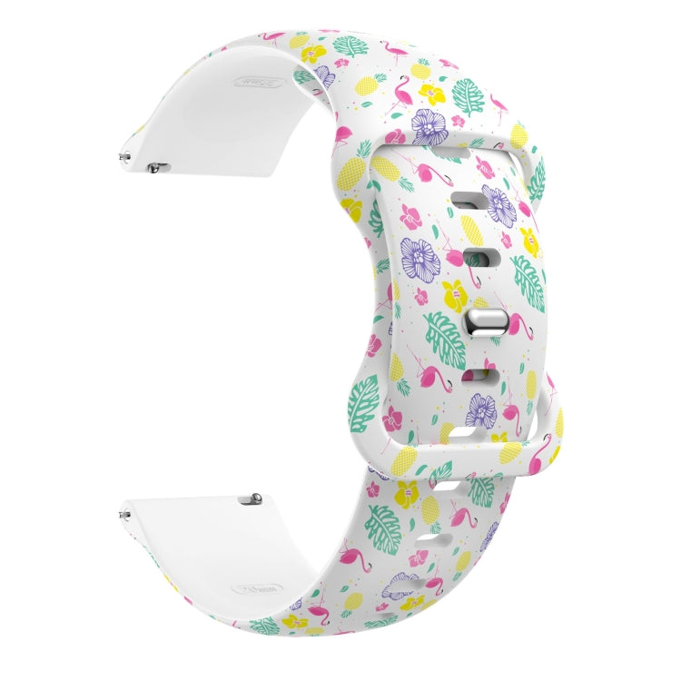 Cinturino in silicone con fibbia a farfalla stampata, For Samsung Galaxy Watch Active