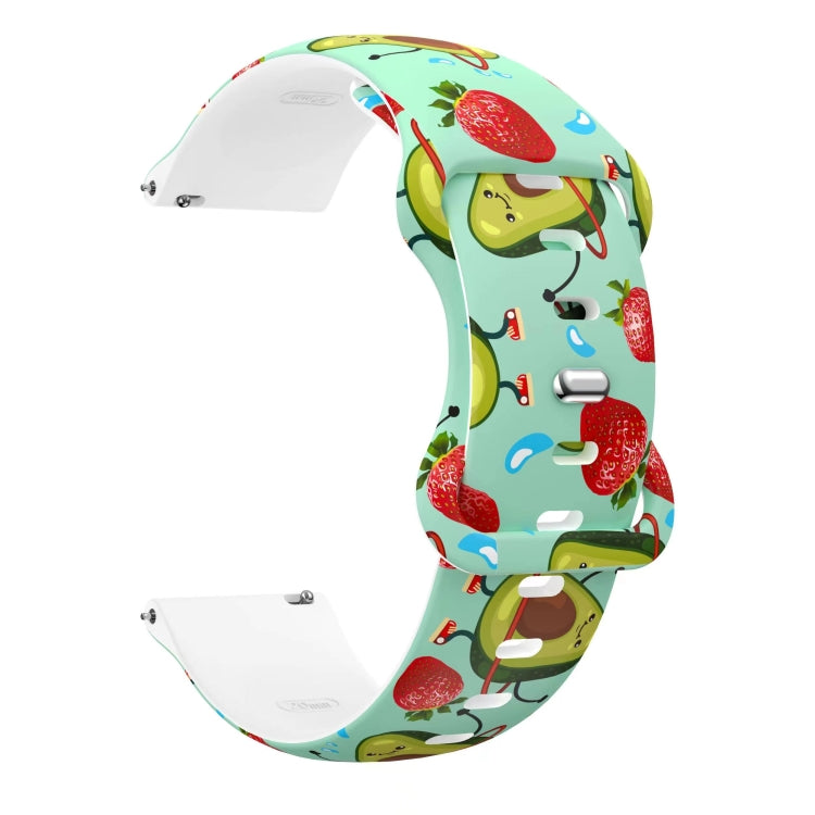 Cinturino in silicone con fibbia a farfalla stampata, For Samsung Galaxy Watch Active