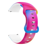 Cinturino in silicone con fibbia a farfalla stampata, For Samsung Galaxy Watch Active