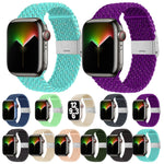 Cinturino in treccia di nylon per la serie Apple Watch, 7 41mm / 6&SE&5&4 40mm / 3&2&1 38mm, 7 45mm / 6&SE&5&4 44mm / 3&2&1 42mm