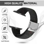 Cinturino in treccia di nylon per la serie Apple Watch, 7 41mm / 6&SE&5&4 40mm / 3&2&1 38mm, 7 45mm / 6&SE&5&4 44mm / 3&2&1 42mm