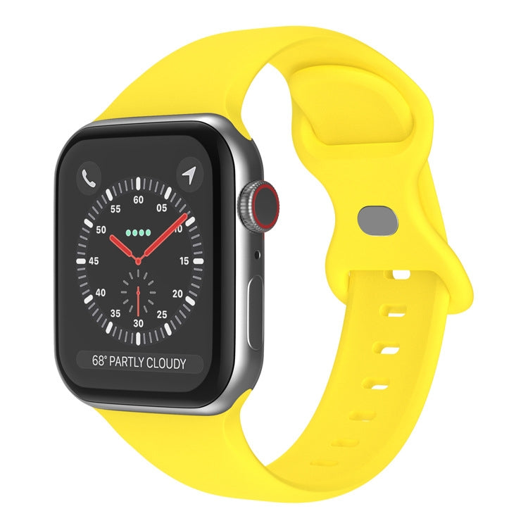 Cinturino in silicone con fibbia a farfalla, taglia: S per Apple Watch Series, 7 41mm / 6&SE&5&4 40mm / 3&2&1 38mm