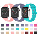 Cinturino in silicone con fibbia a farfalla, taglia: S per Apple Watch Series, 7 41mm / 6&SE&5&4 40mm / 3&2&1 38mm