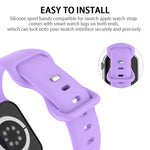 Cinturino in silicone con fibbia a farfalla, taglia: S per Apple Watch Series, 7 41mm / 6&SE&5&4 40mm / 3&2&1 38mm