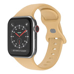 Cinturino in silicone con fibbia a farfalla, taglia: S per Apple Watch Series, 7 45mm / 6&SE&5&4 44mm / 3&2&1 42mm