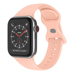 Cinturino in silicone con fibbia a farfalla, taglia: S per Apple Watch Series, 7 45mm / 6&SE&5&4 44mm / 3&2&1 42mm