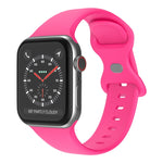 Cinturino in silicone con fibbia a farfalla, taglia: S per Apple Watch Series, 7 45mm / 6&SE&5&4 44mm / 3&2&1 42mm