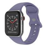 Cinturino in silicone con fibbia a farfalla, taglia: S per Apple Watch Series, 7 45mm / 6&SE&5&4 44mm / 3&2&1 42mm