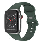 Cinturino in silicone con fibbia a farfalla, taglia: S per Apple Watch Series, 7 45mm / 6&SE&5&4 44mm / 3&2&1 42mm
