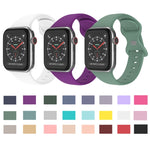 Cinturino in silicone con fibbia a farfalla, taglia: S per Apple Watch Series, 7 45mm / 6&SE&5&4 44mm / 3&2&1 42mm