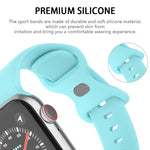 Cinturino in silicone con fibbia a farfalla, taglia: S per Apple Watch Series, 7 45mm / 6&SE&5&4 44mm / 3&2&1 42mm