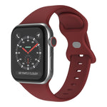 Cinturino in silicone con fibbia a farfalla, taglia: L per Apple Watch Series, 7 41mm / 6&SE&5&4 40mm / 3&2&1 38mm