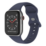 Cinturino in silicone con fibbia a farfalla, taglia: L per Apple Watch Series, 7 41mm / 6&SE&5&4 40mm / 3&2&1 38mm