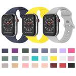 Cinturino in silicone con fibbia a farfalla, taglia: L per Apple Watch Series, 7 41mm / 6&SE&5&4 40mm / 3&2&1 38mm
