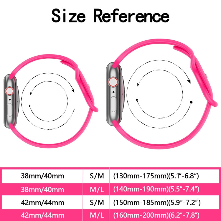 Cinturino in silicone con fibbia a farfalla, taglia: L per Apple Watch Series, 7 41mm / 6&SE&5&4 40mm / 3&2&1 38mm