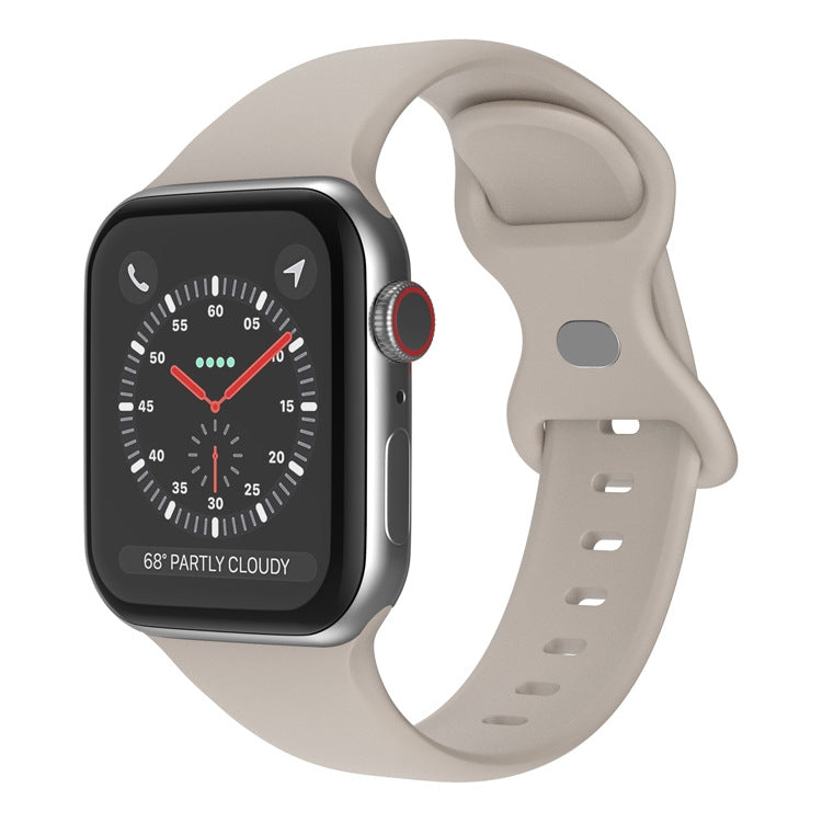 Cinturino in silicone con fibbia a farfalla, taglia: L per Apple Watch Series, 7 45mm / 6&SE&5&4 44mm / 3&2&1 42mm