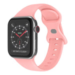 Cinturino in silicone con fibbia a farfalla, taglia: L per Apple Watch Series, 7 45mm / 6&SE&5&4 44mm / 3&2&1 42mm