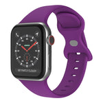 Cinturino in silicone con fibbia a farfalla, taglia: L per Apple Watch Series, 7 45mm / 6&SE&5&4 44mm / 3&2&1 42mm