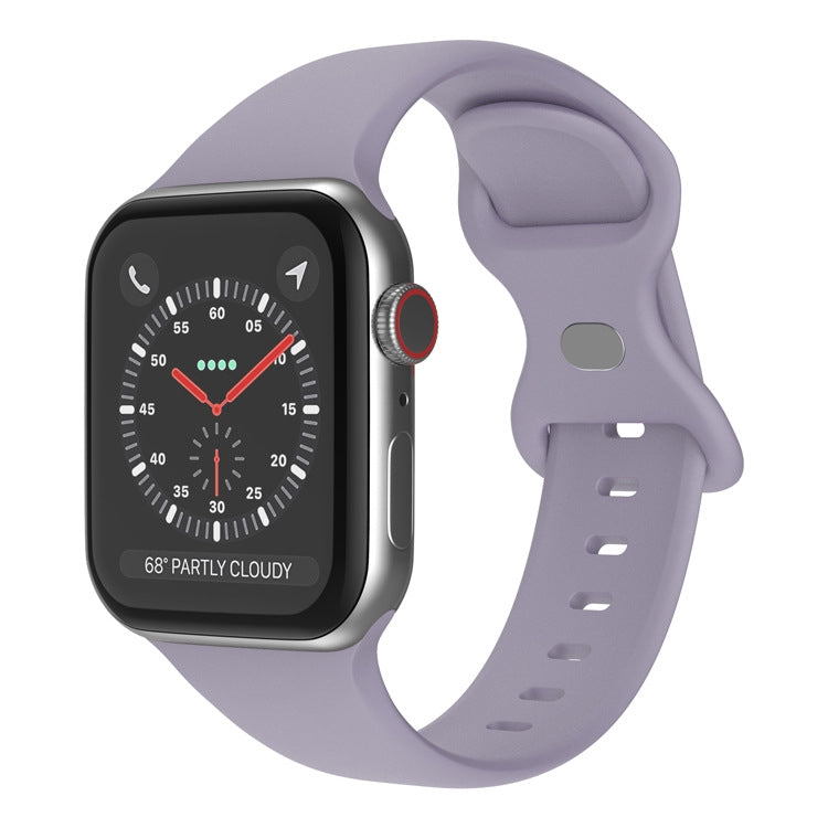 Cinturino in silicone con fibbia a farfalla, taglia: L per Apple Watch Series, 7 45mm / 6&SE&5&4 44mm / 3&2&1 42mm