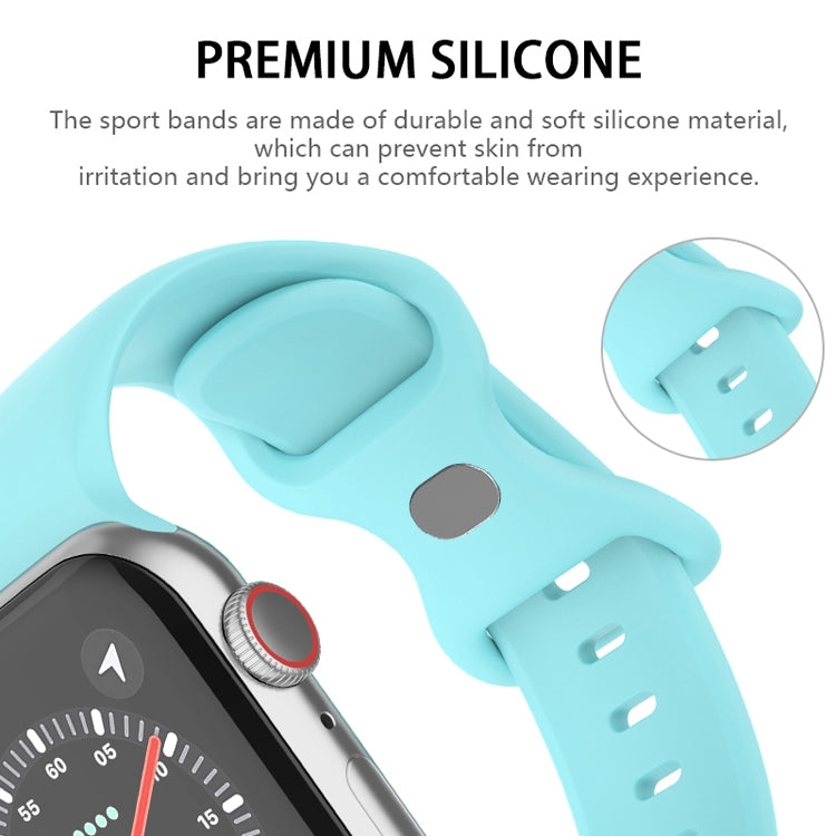 Cinturino in silicone con fibbia a farfalla, taglia: L per Apple Watch Series, 7 45mm / 6&SE&5&4 44mm / 3&2&1 42mm