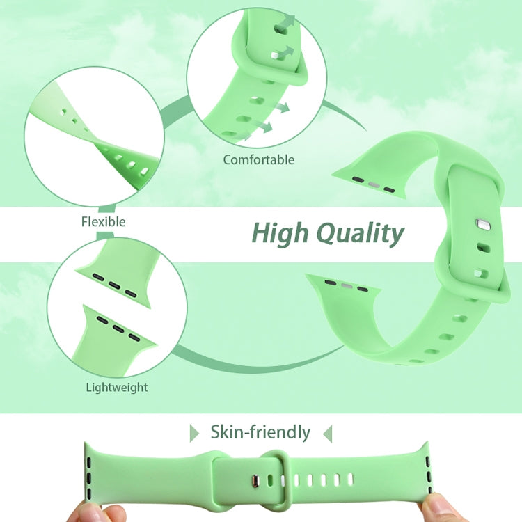 Cinturino in silicone con fibbia a farfalla, taglia: L per Apple Watch Series, 7 45mm / 6&SE&5&4 44mm / 3&2&1 42mm