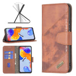 Custodia in pelle con texture coccodrillo in tinta, For Xiaomi Redmi Note 11 Pro International
