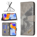 Custodia in pelle con texture coccodrillo in tinta, For Xiaomi Redmi Note 11 Pro International